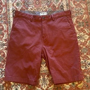 Billabong burgundy shorts size 34 waist